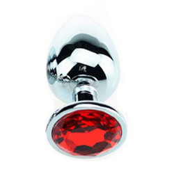 Generique Plug bijou Spolly Small - Rouge 6 x 2.7cm